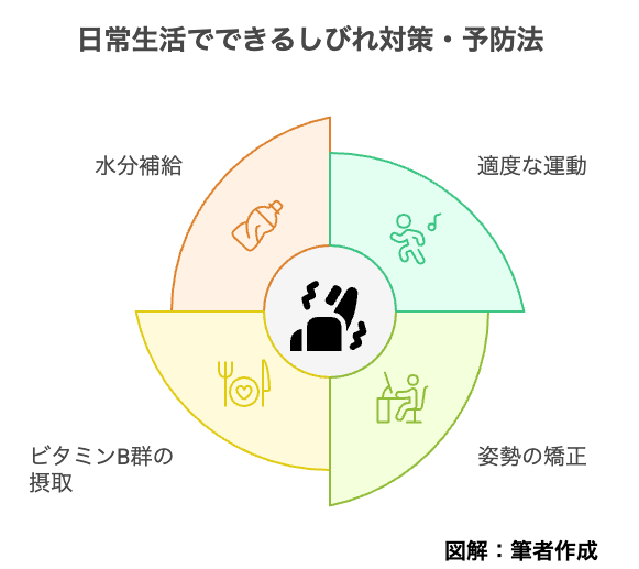 日常生活でできるしびれ対策・予防法